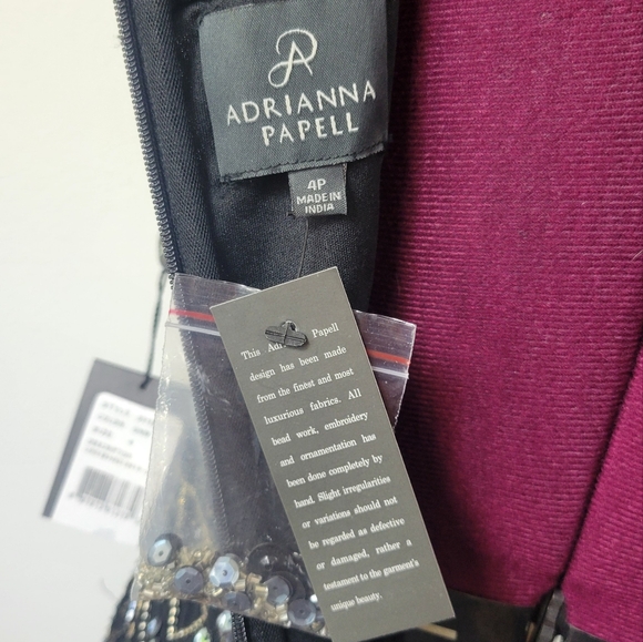 NWT Adrianna Papell 1920s inspired beaded gown - Picture 7 of 16